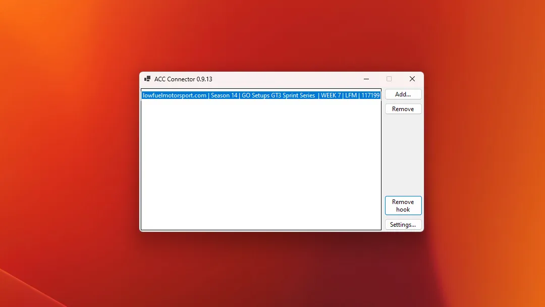 ACC Connector LFM Server Join Tutorial