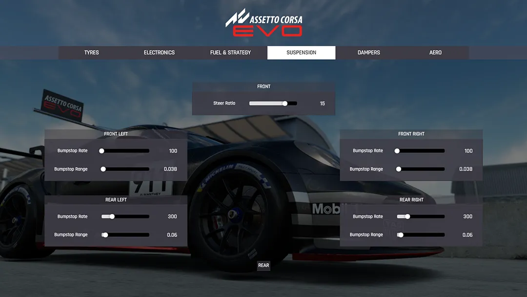 Assetto Corsa Evo Suspension setup
