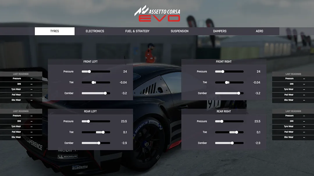 Assetto Corsa Evo Tyre setup