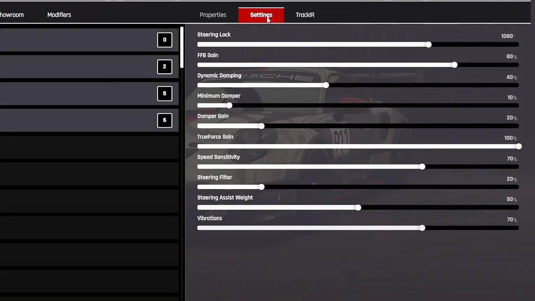 Assetto Corsa Evo how to change force feedback settings
