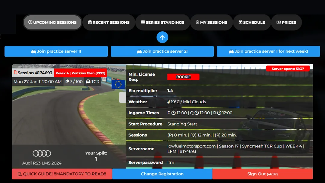 Assetto Corsa race in LFM