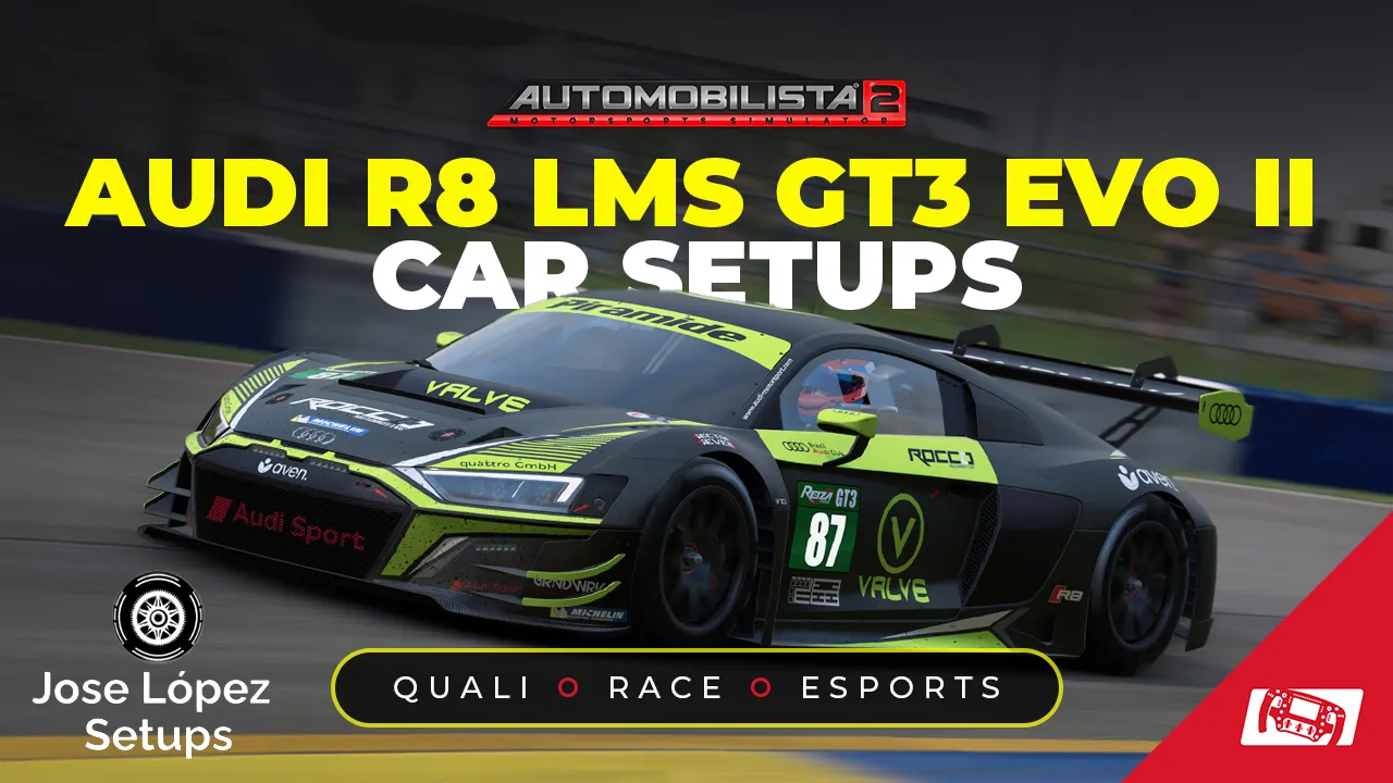 Audi R8 LMS GT3 Evo II AMS2 Setups