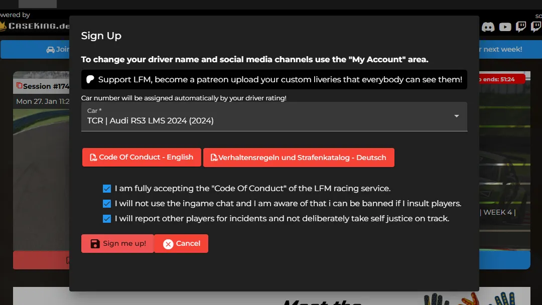 Low Fuel Motorsport How to join Assetto Corsa race