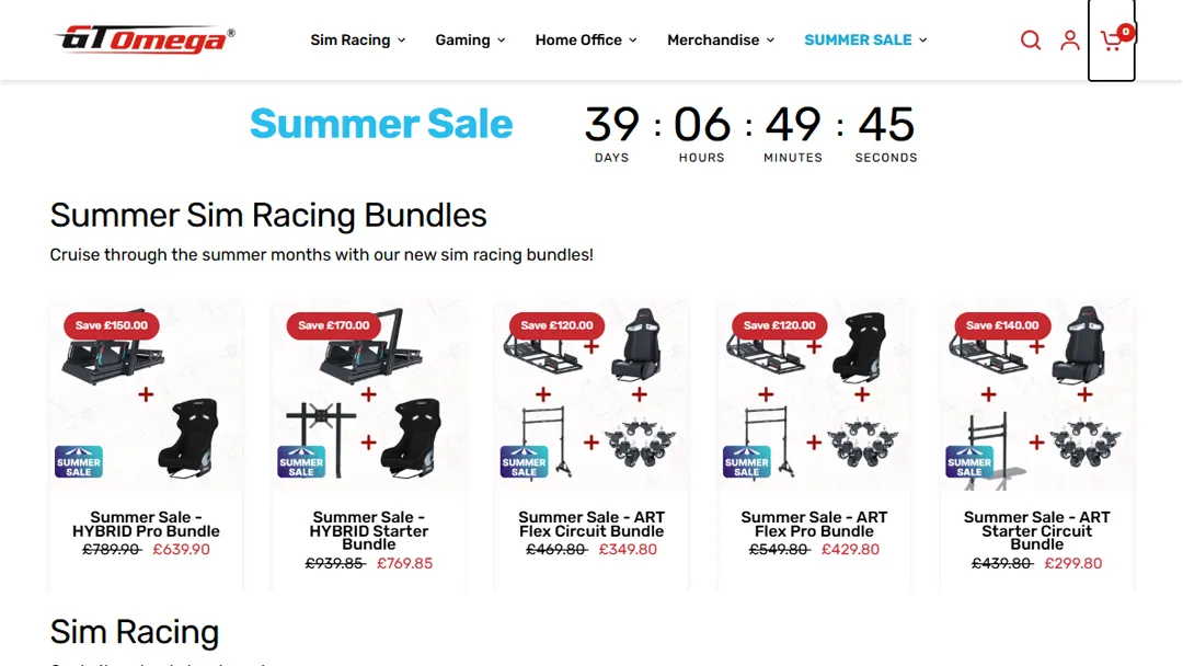 GT Omega Summer Sales