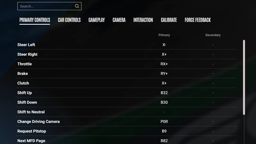 LMU Controller button mapping