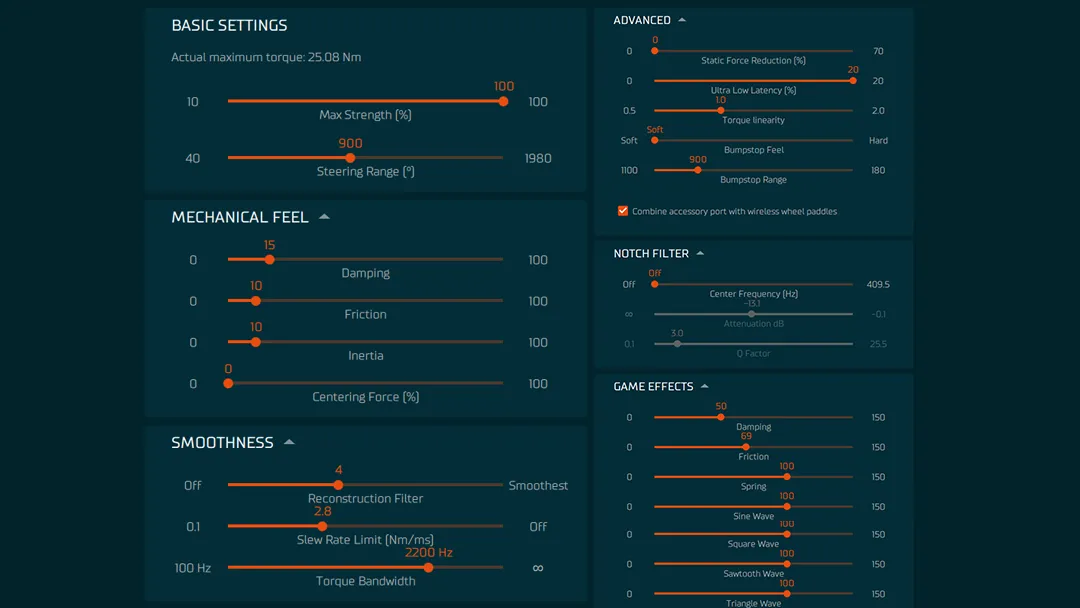 Simucube Settings Le Mans Ultimate